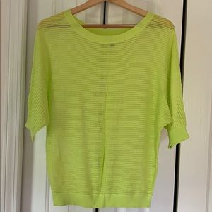 Express yellow mesh top size S